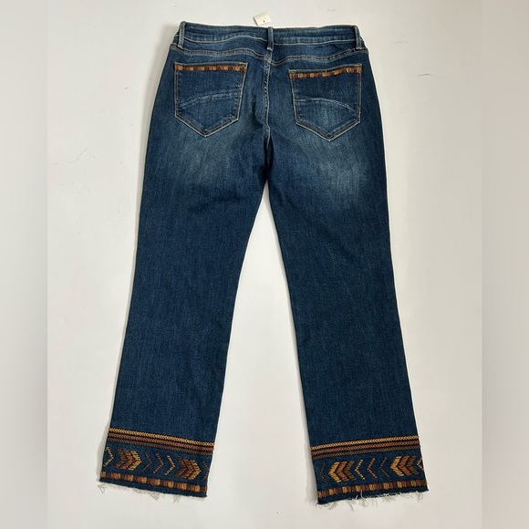 Driftwood Colette Cropped Denim Jean Embroidered Size 30 Length 26 - Picture 5 of 5